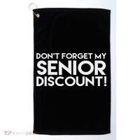 Don't Forget My Senior Discount Golf Towel thumb 0