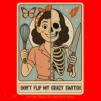 Don't Flip My Crazy Switch Just Say Thank You & Move Along Santa Hat thumb 1