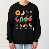 Donut Fraction Math Teachers Back To School Educational Gift Women's Sweatshirt thumb 0