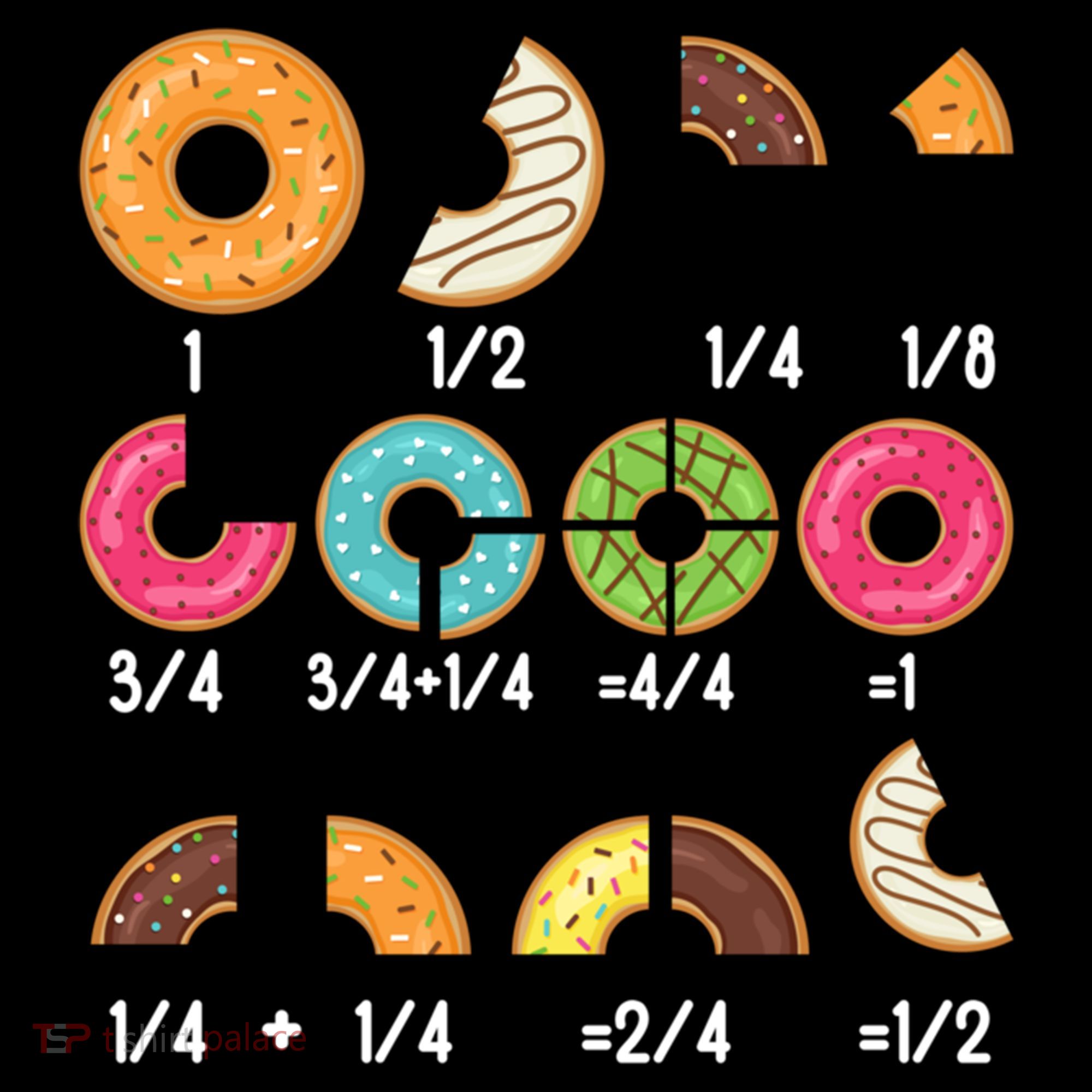 Donut Fraction Math Teachers Back To School Educational Gift Bucket Hat