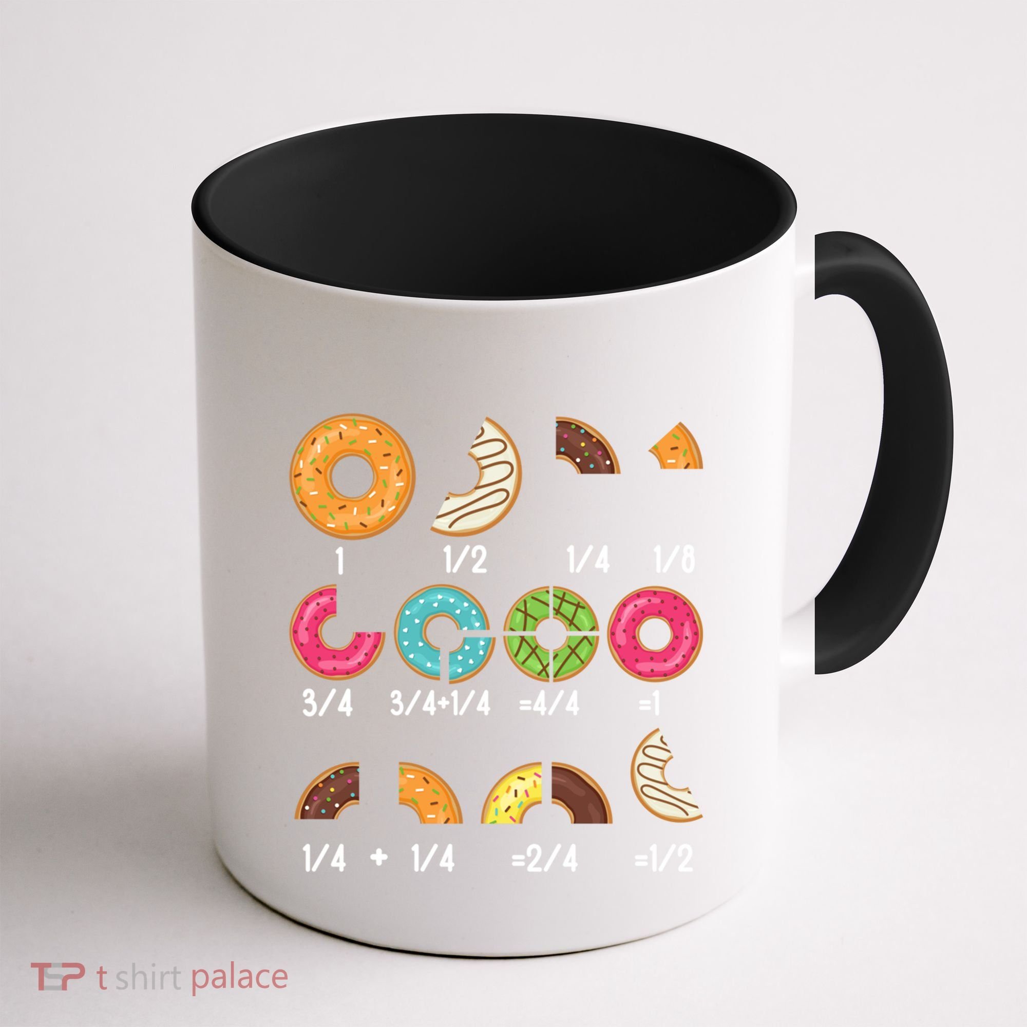 Donut Fraction Math Teachers Back To School Educational Gift Coffee Mug