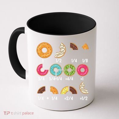 Donut Fraction Math Teachers Back To School Educational Gift Coffee Mug