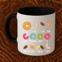Donut Fraction Math Teachers Back To School Educational Gift Coffee Mug thumb 2
