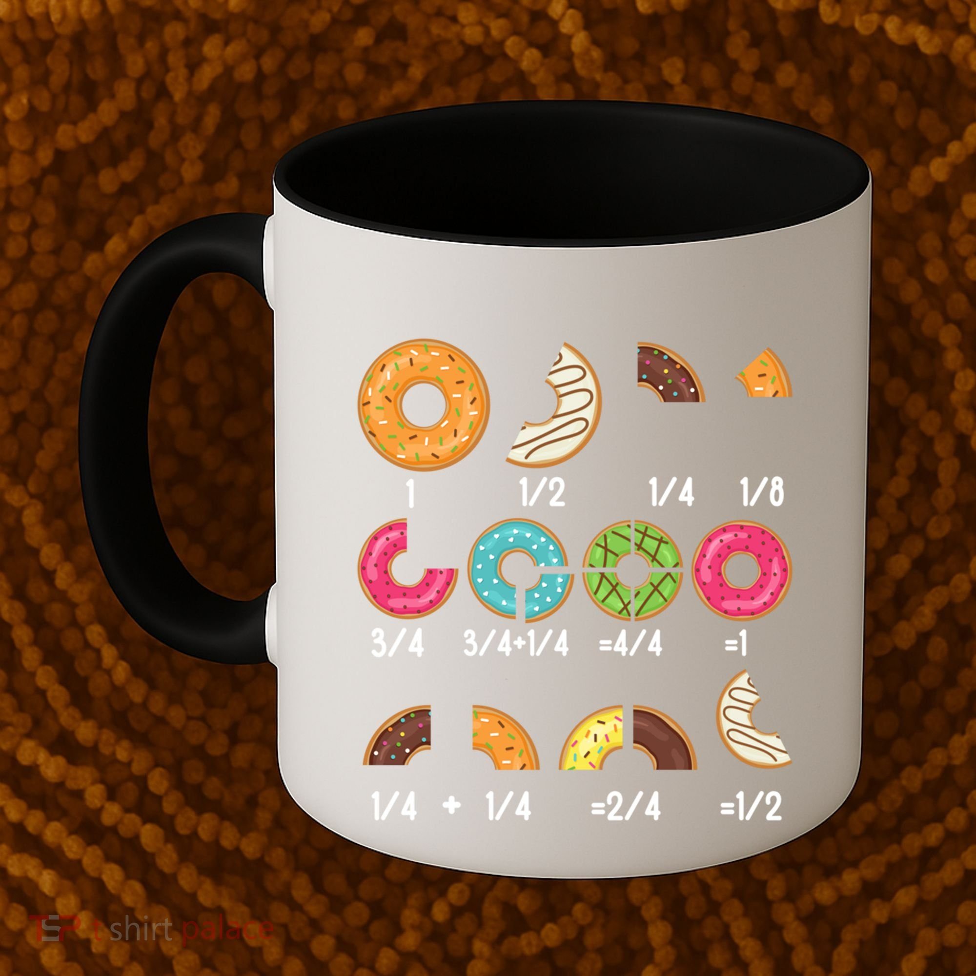 Donut Fraction Math Teachers Back To School Educational Gift Coffee Mug