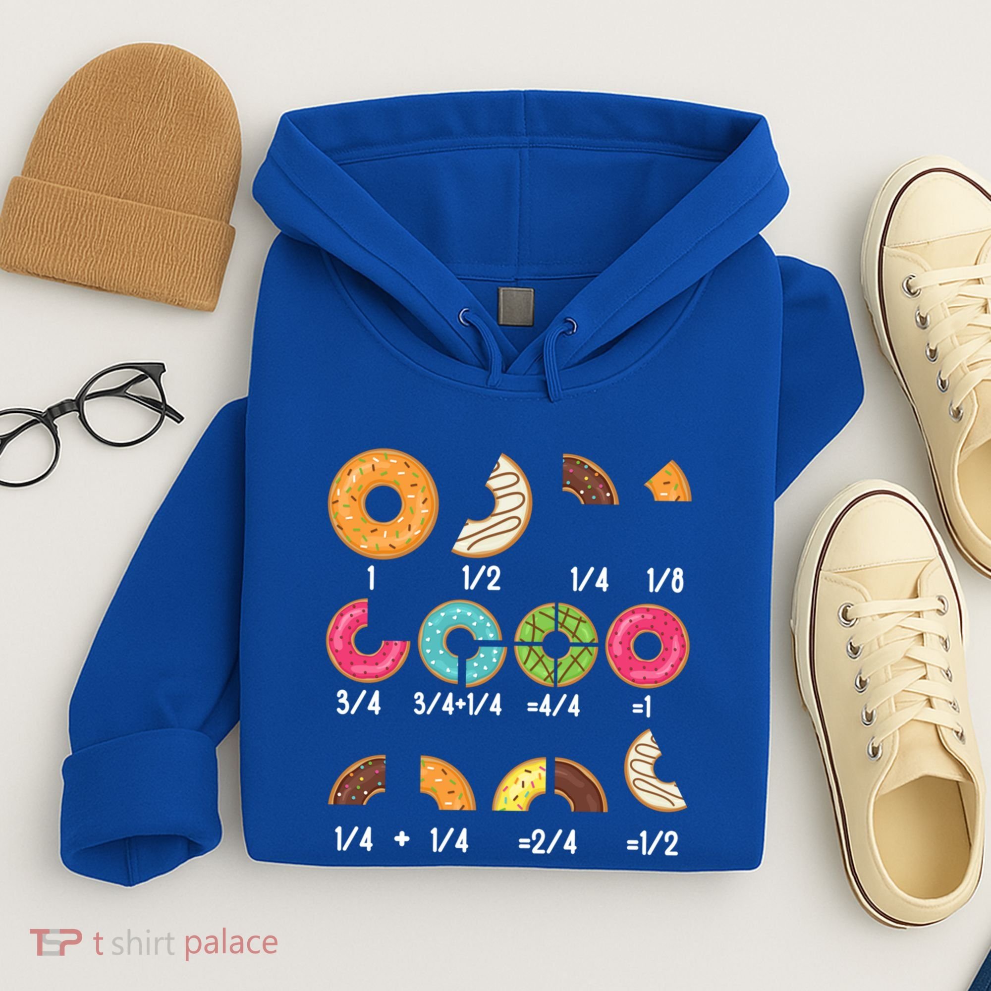 Donut Fraction Math Teachers Back To School Educational Gift Hoodie