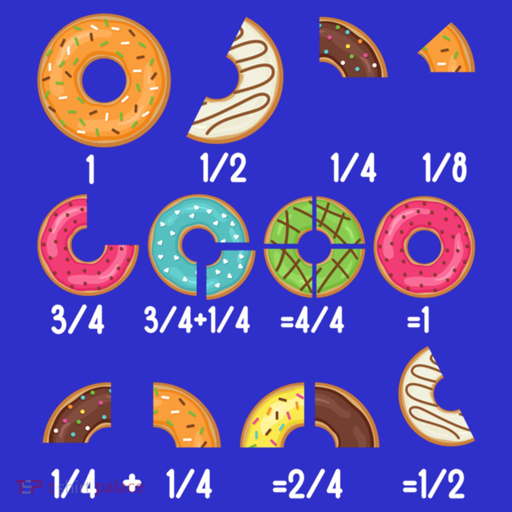 Donut Fraction Math Teachers Back To School Educational Gift Hoodie