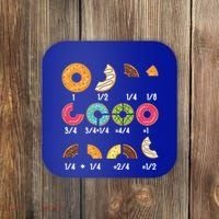 Donut Fraction Math Teachers Back To School Educational Gift Coaster thumb 0