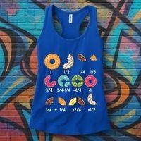Donut Fraction Math Teachers Back To School Educational Gift Women's Tank Top thumb 3