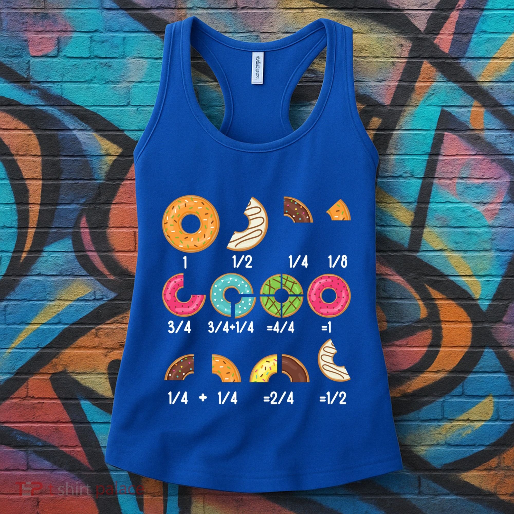 Donut Fraction Math Teachers Back To School Educational Gift Women's Tank Top