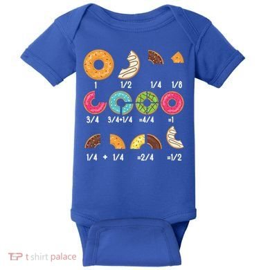 Donut Fraction Math Teachers Back To School Educational Gift Baby Bodysuit