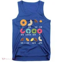 Donut Fraction Math Teachers Back To School Educational Gift Tank Top thumb 0
