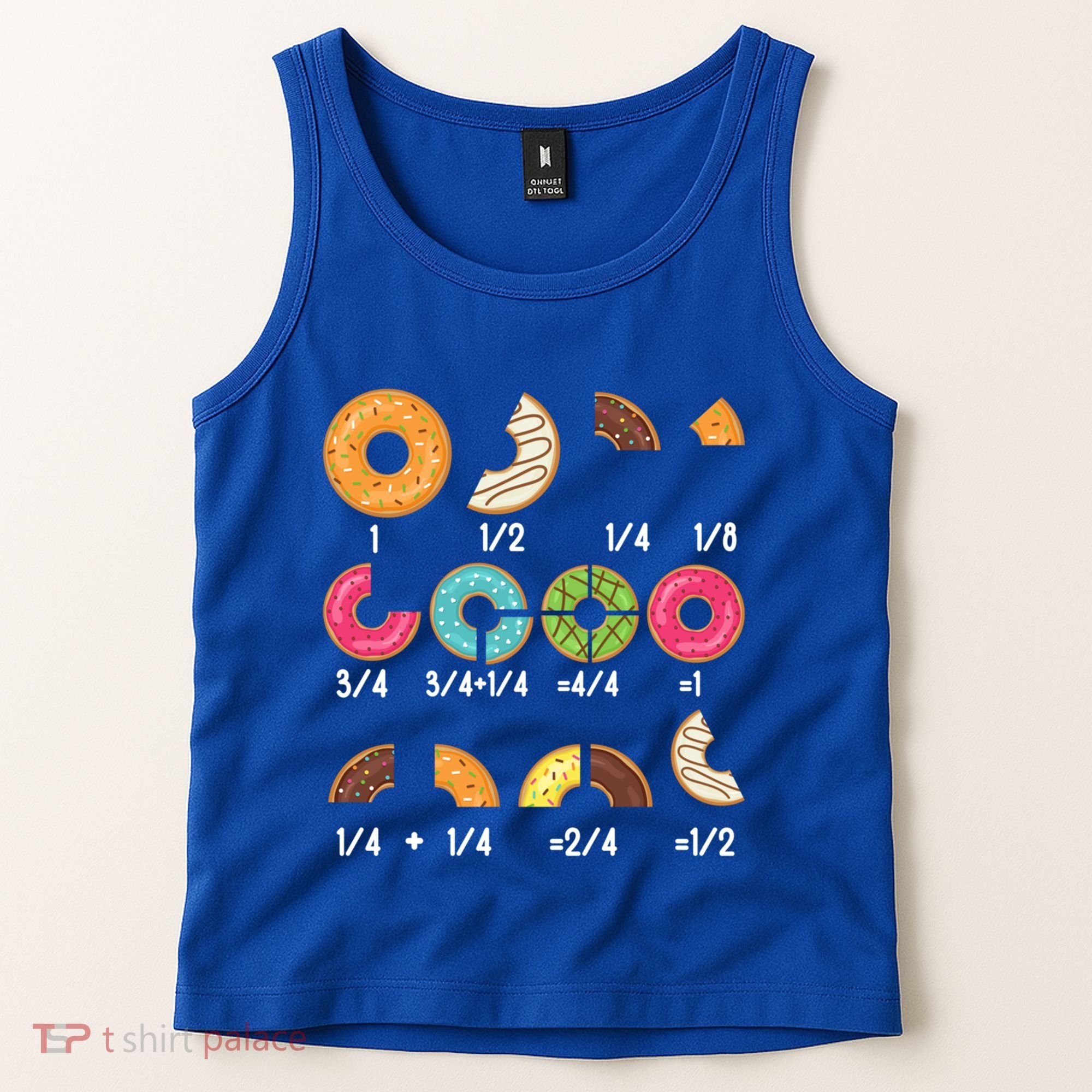 Donut Fraction Math Teachers Back To School Educational Gift Tank Top