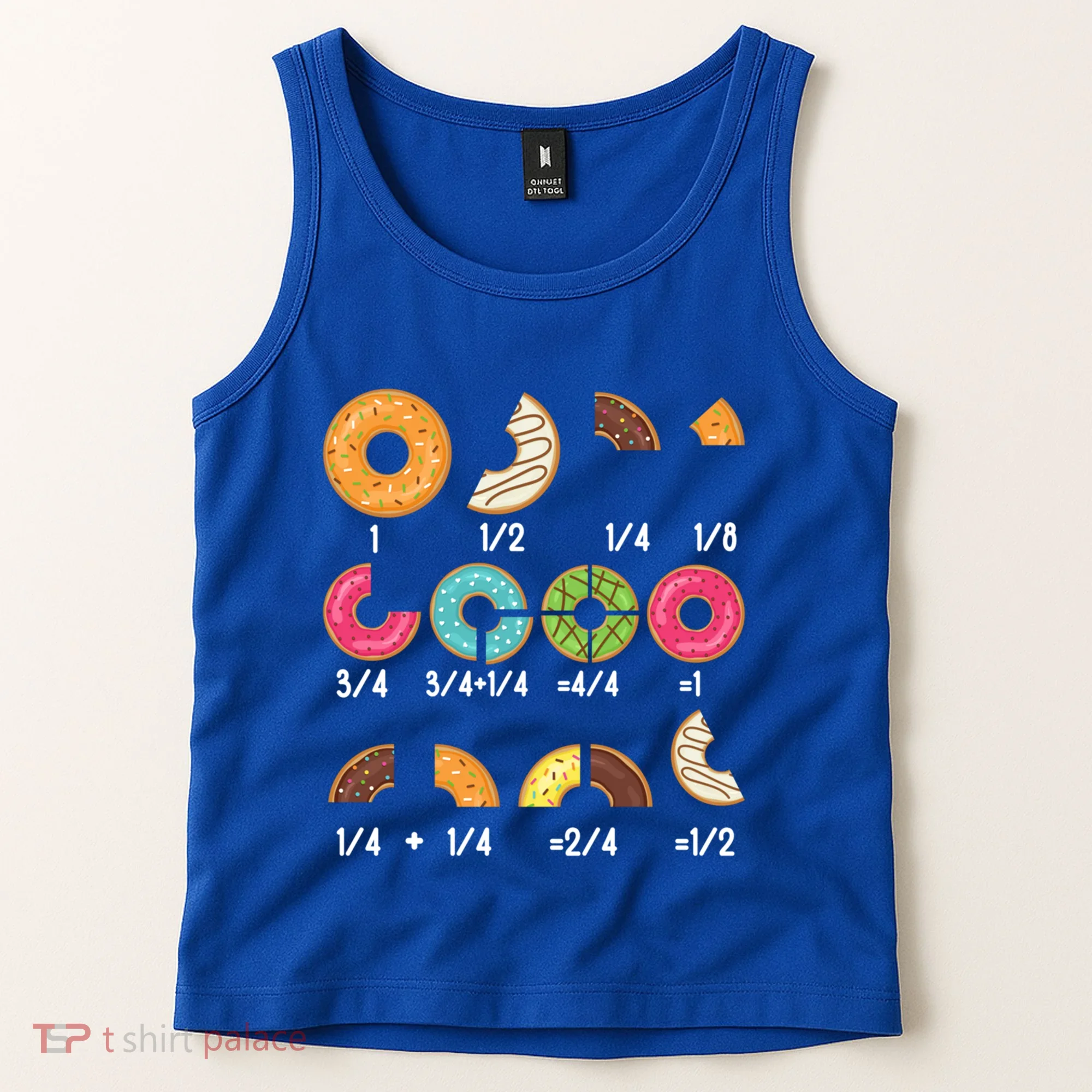 Donut Fraction Math Teachers Back To School Educational Gift Tank Top