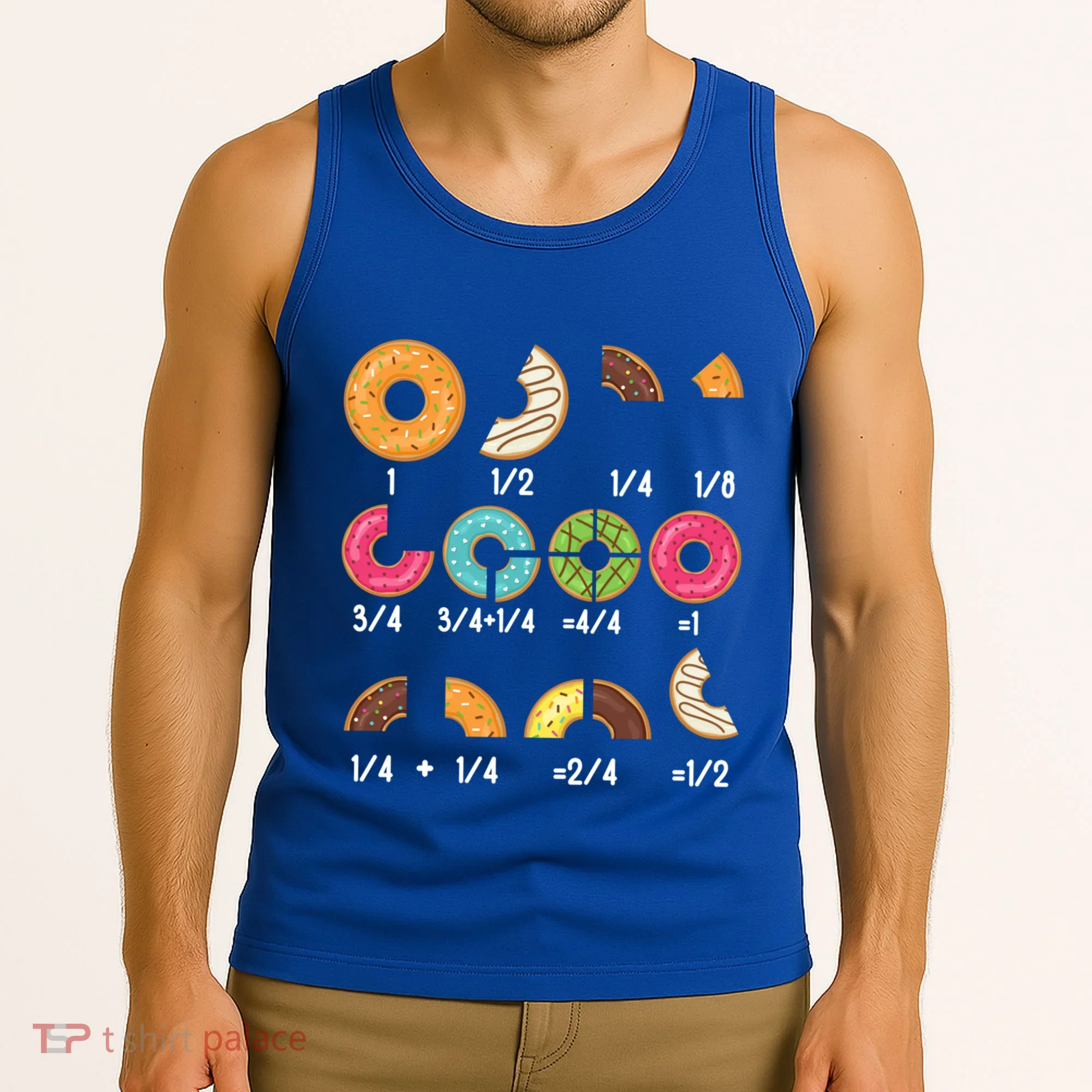 Donut Fraction Math Teachers Back To School Educational Gift Tank Top