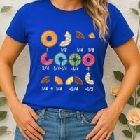Donut Fraction Math Teachers Back To School Educational Gift Women's T-Shirt thumb 2