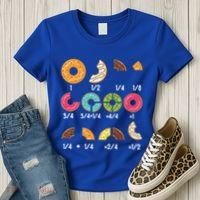 Donut Fraction Math Teachers Back To School Educational Gift Women's T-Shirt thumb 3