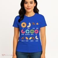 Donut Fraction Math Teachers Back To School Educational Gift Women's T-Shirt thumb 4