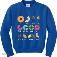 Donut Fraction Math Teachers Back To School Educational Gift Kids Sweatshirt thumb 0