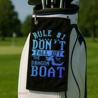 Dont Fall Off Dragon Boat Racing Lover Boats Racer Boating Great Gift Golf Towel thumb 2