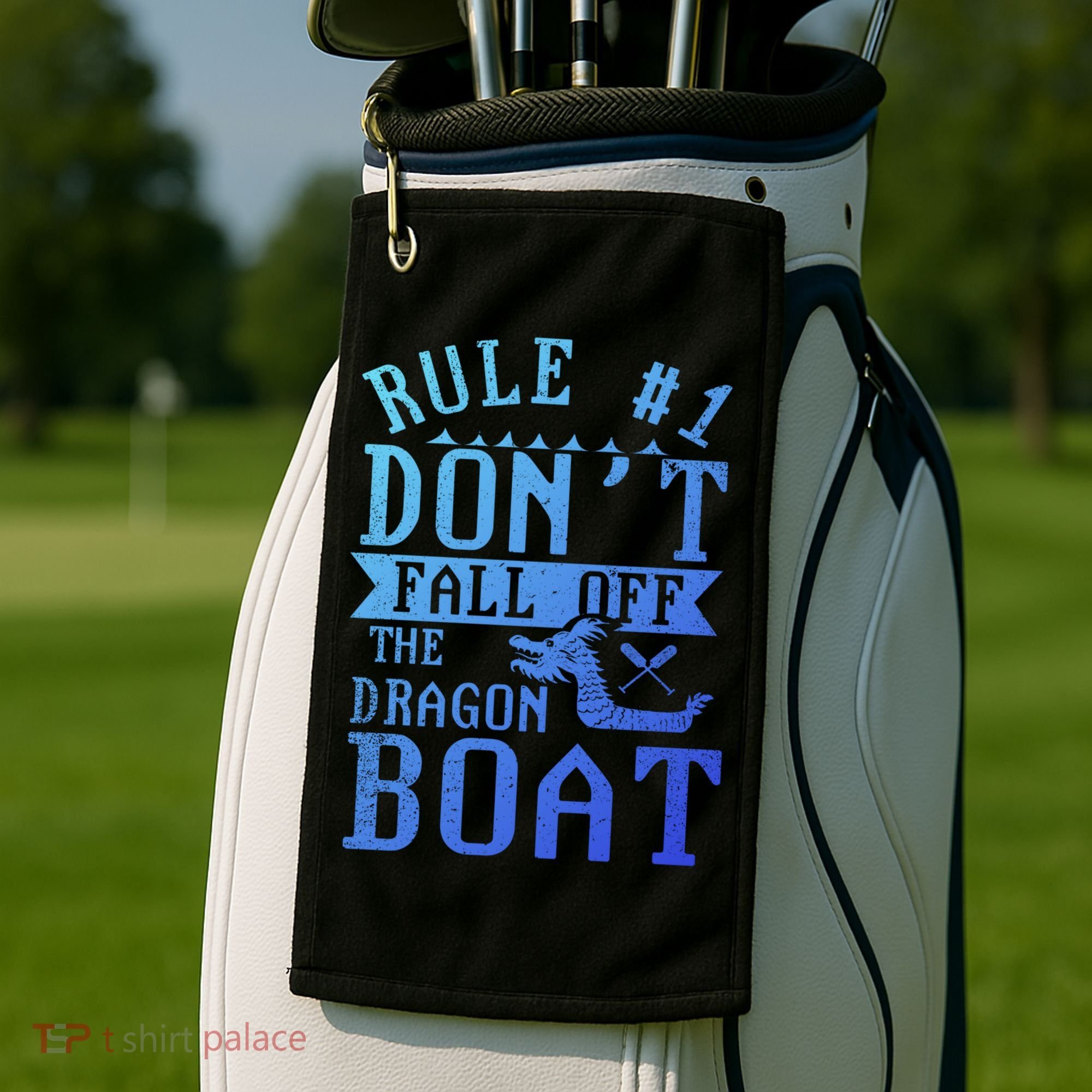 Dont Fall Off Dragon Boat Racing Lover Boats Racer Boating Great Gift Golf Towel