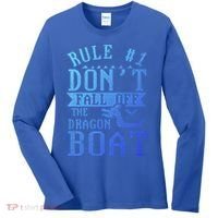 Dont Fall Off Dragon Boat Racing Lover Boats Racer Boating Great Gift Women's Long Sleeve Shirt thumb 0