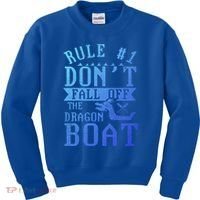Dont Fall Off Dragon Boat Racing Lover Boats Racer Boating Great Gift Kids Sweatshirt thumb 0