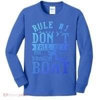 Dont Fall Off Dragon Boat Racing Lover Boats Racer Boating Great Gift Kids Long Sleeve Shirt thumb 0