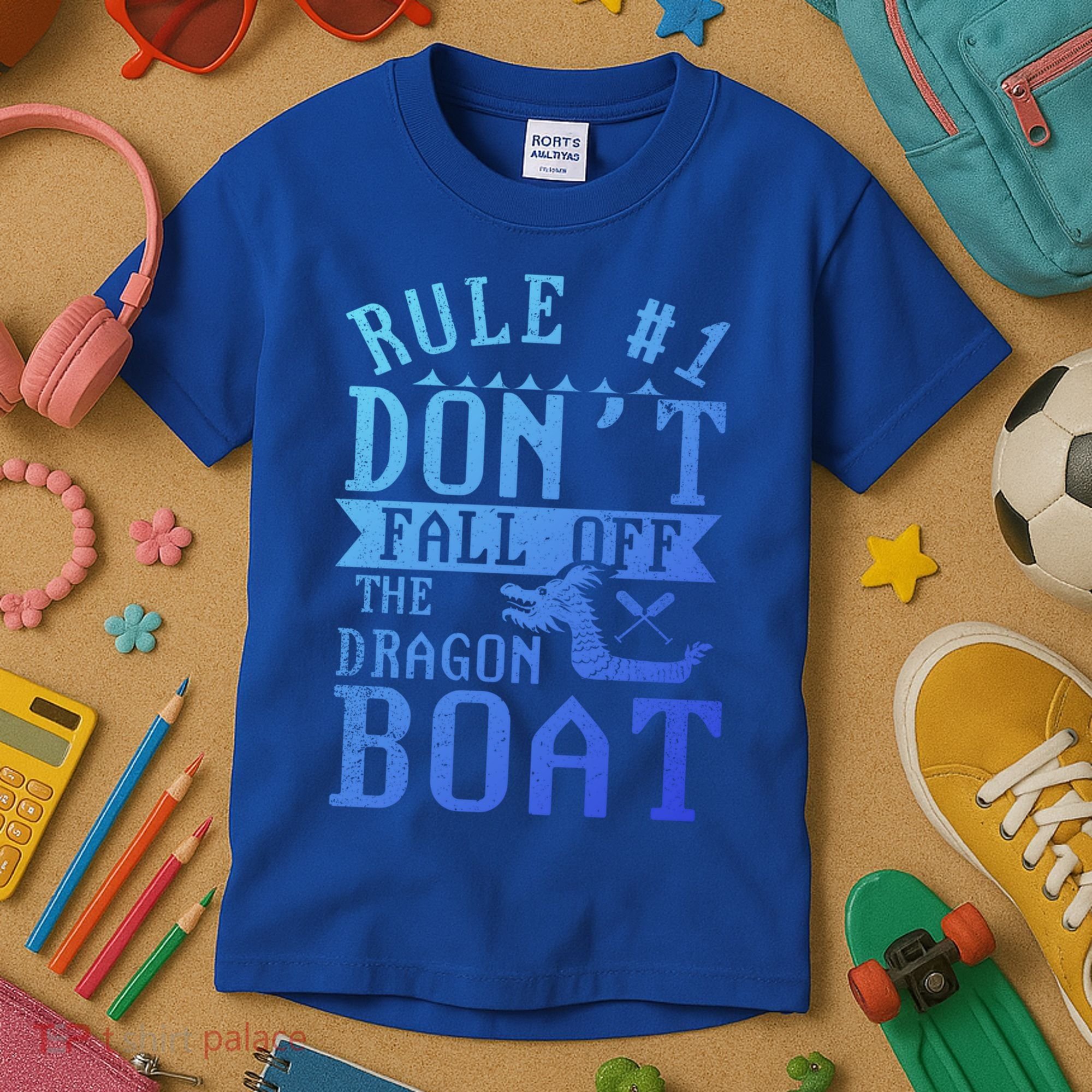 Dont Fall Off Dragon Boat Racing Lover Boats Racer Boating Great Gift Kids T-Shirt