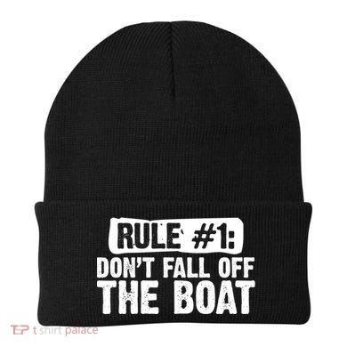 Dont Fall Off The Boat Cruise Sailing Captains Gift Beanie