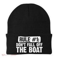 Dont Fall Off The Boat Cruise Sailing Captains Gift Beanie thumb 0