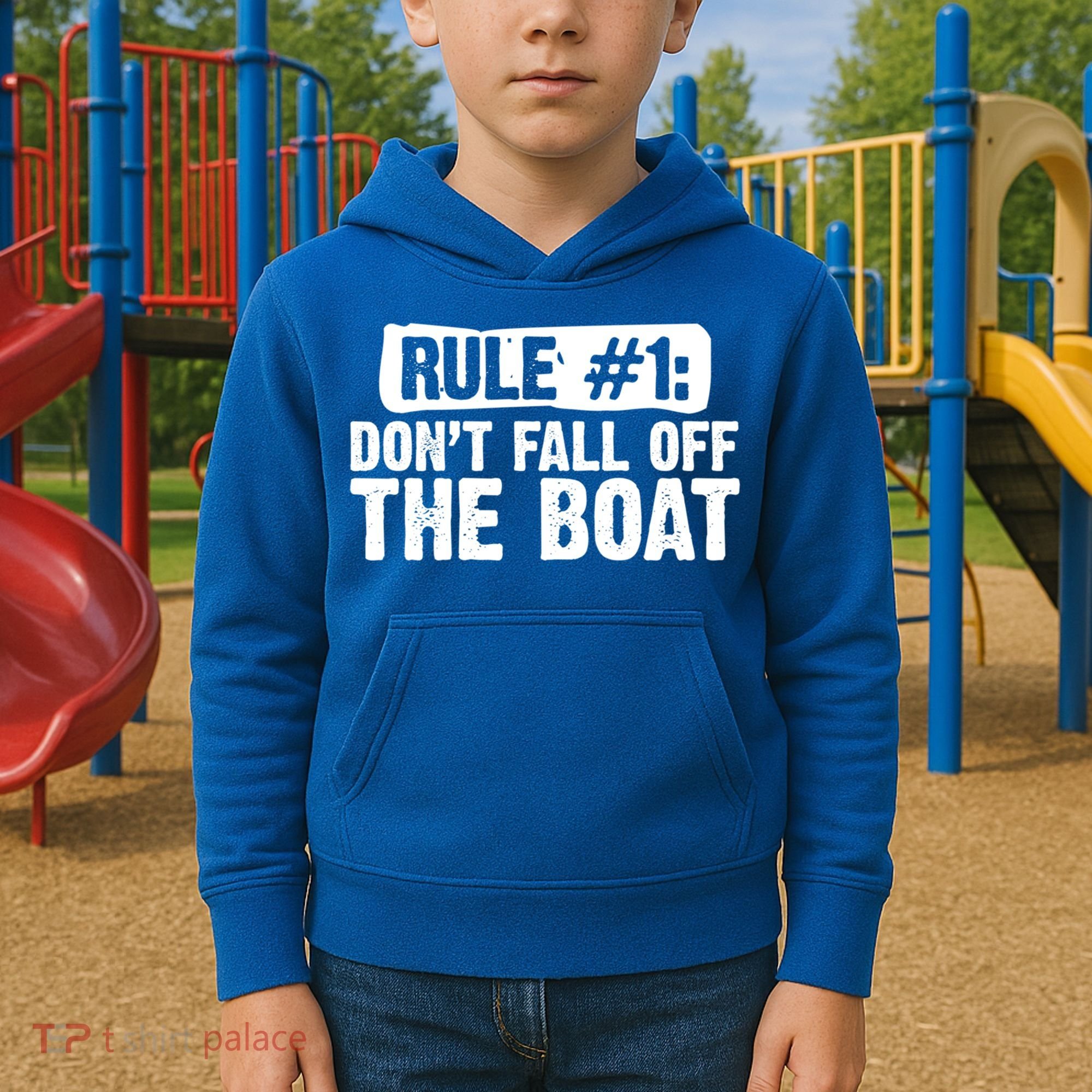 Dont Fall Off The Boat Cruise Sailing Captains Gift Kids Hoodie