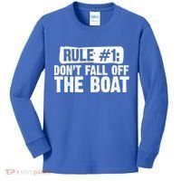 Dont Fall Off The Boat Cruise Sailing Captains Gift Kids Long Sleeve Shirt thumb 0
