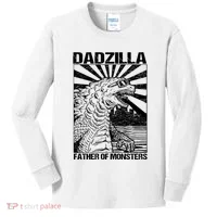 Dadzilla Father Of Monsters Kids Long Sleeve Shirt thumb 0