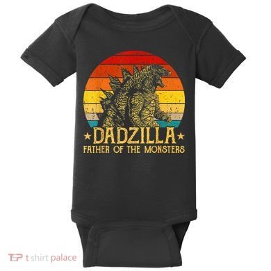 Dadzilla Father Of The Monsters Sunset Baby Bodysuit