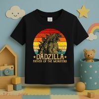 Dadzilla Father Of The Monsters Sunset Toddler T-Shirt thumb 3