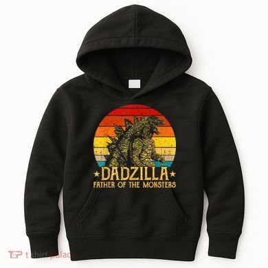 Dadzilla Father Of The Monsters Sunset Kids Hoodie