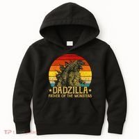 Dadzilla Father Of The Monsters Sunset Kids Hoodie thumb 0