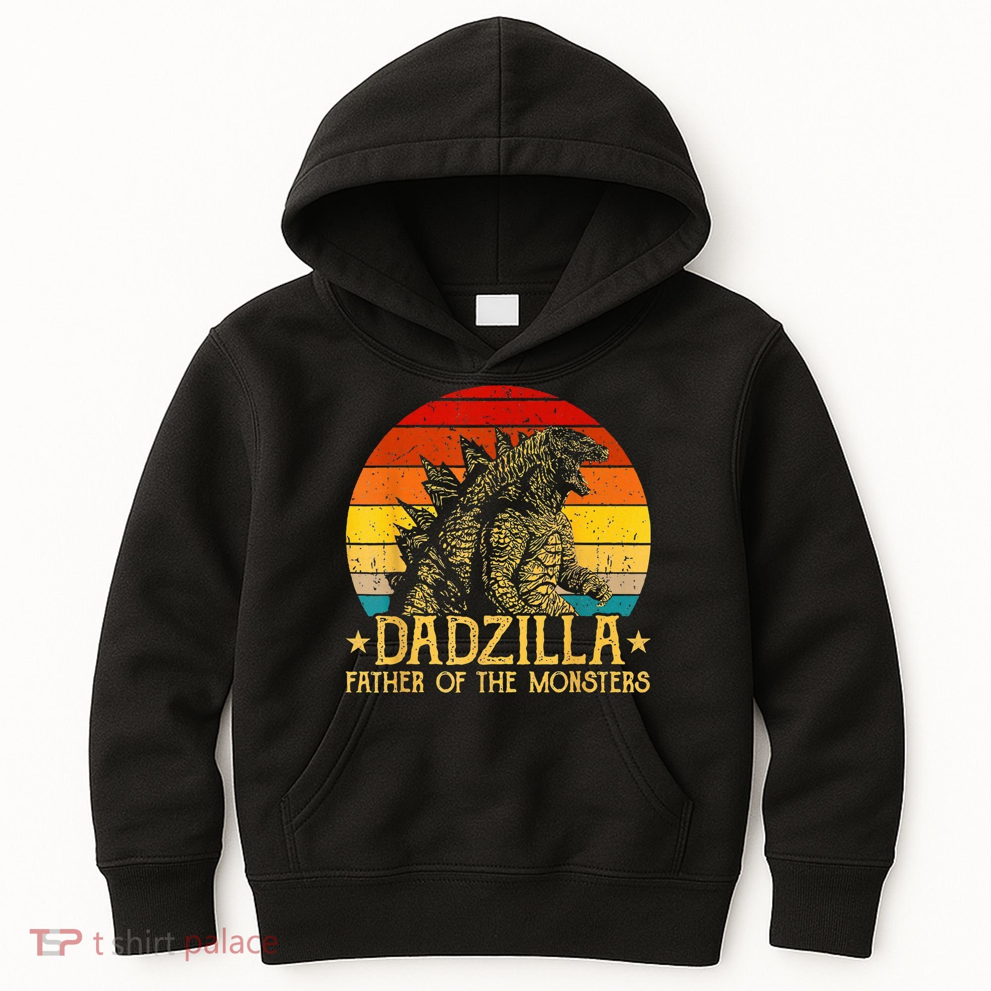Dadzilla Father Of The Monsters Sunset Kids Hoodie