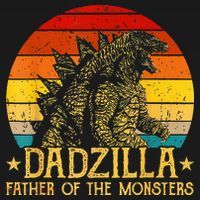 Dadzilla Father Of The Monsters Sunset Kids T-Shirt thumb 4