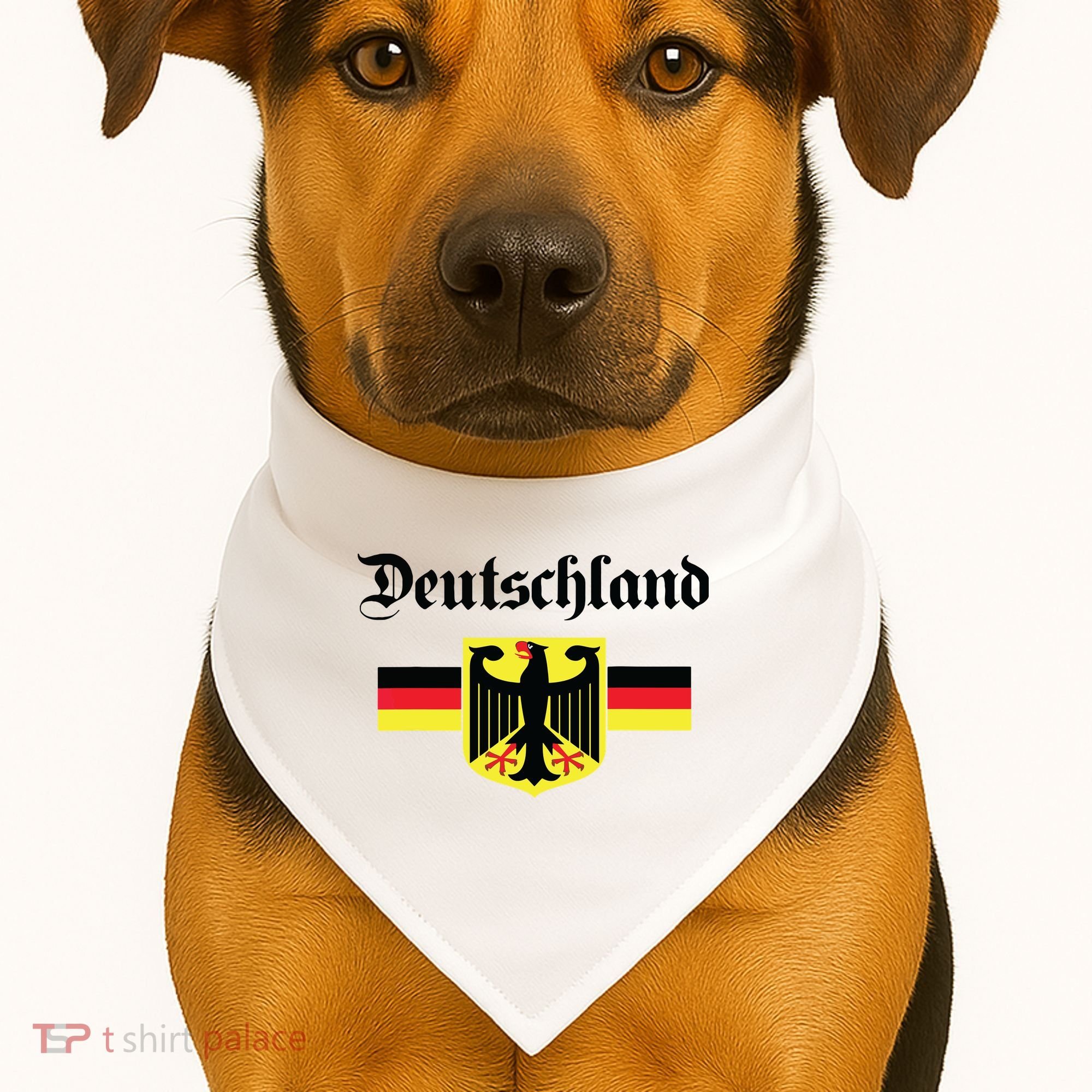 Deutschland Flag Of German Eagle Germany German USA-Made Doggie Bandana