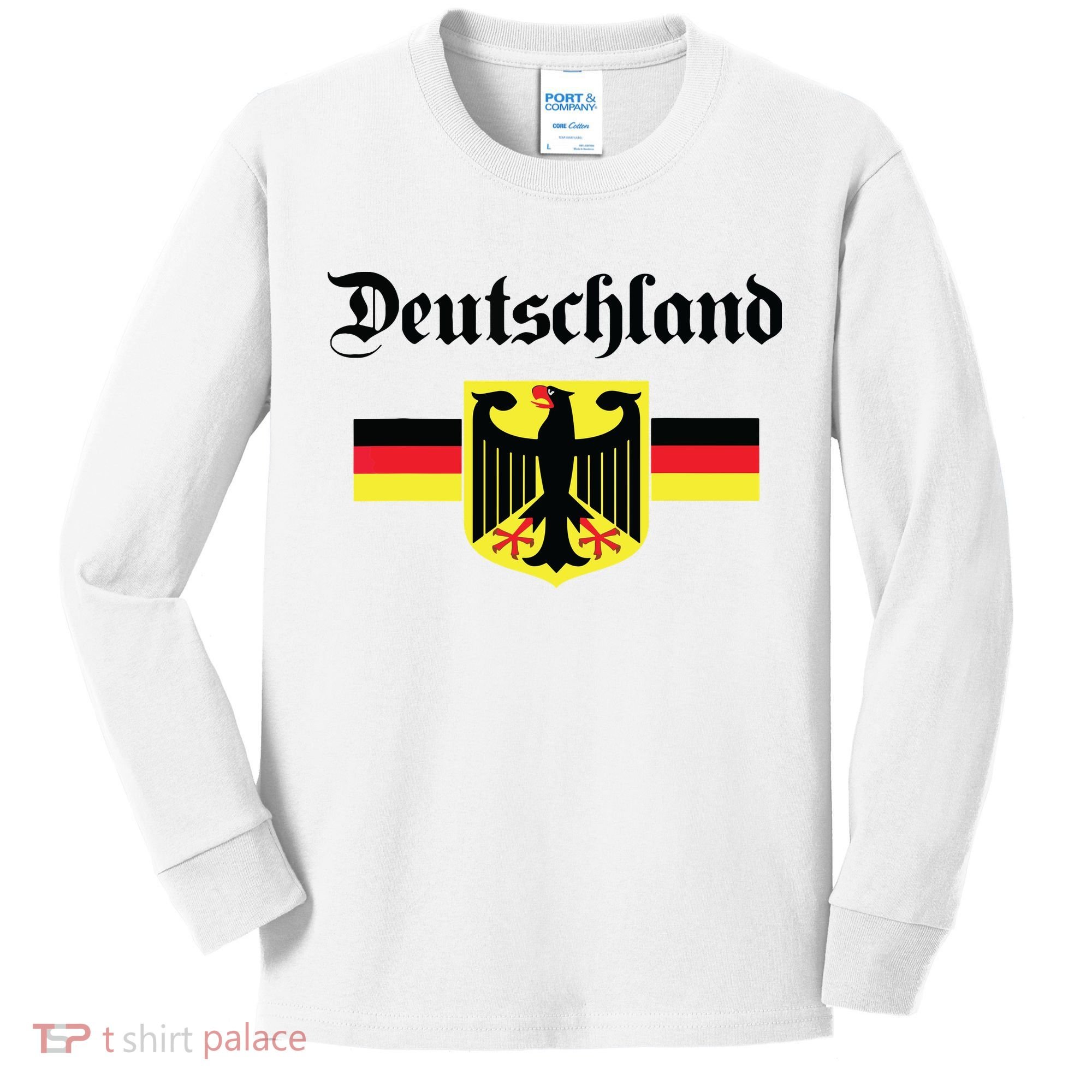 Deutschland Flag Of German Eagle Germany German Kids Long Sleeve Shirt