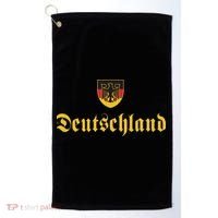 Deutschland Flag Of German I Love From Germany Golf Towel thumb 0