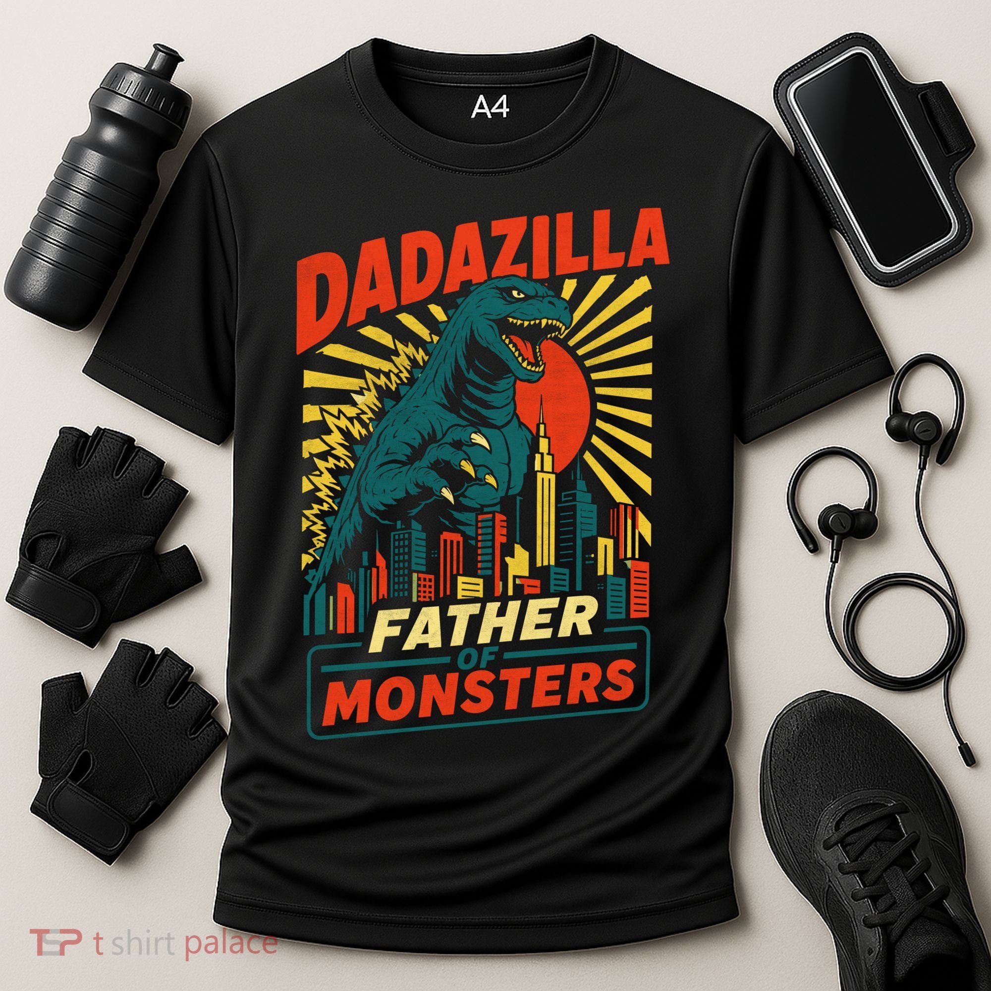 Dadazilla Father Of The Monsters Cooling Performance Crew T-Shirt