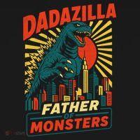 Dadazilla Father Of The Monsters Performance Fleece Hoodie thumb 2