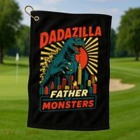 Dadazilla Father Of The Monsters Golf Towel thumb 1