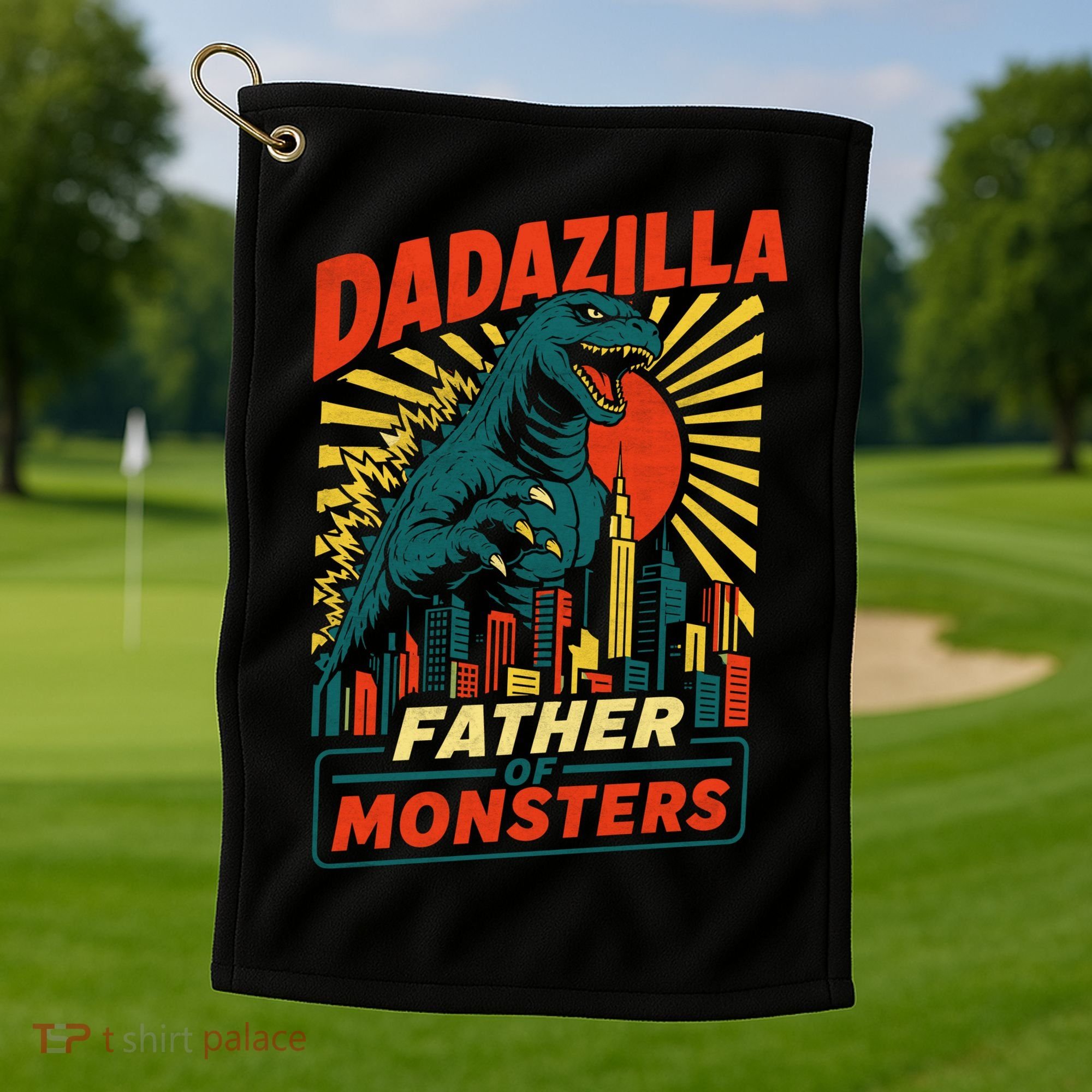 Dadazilla Father Of The Monsters Golf Towel