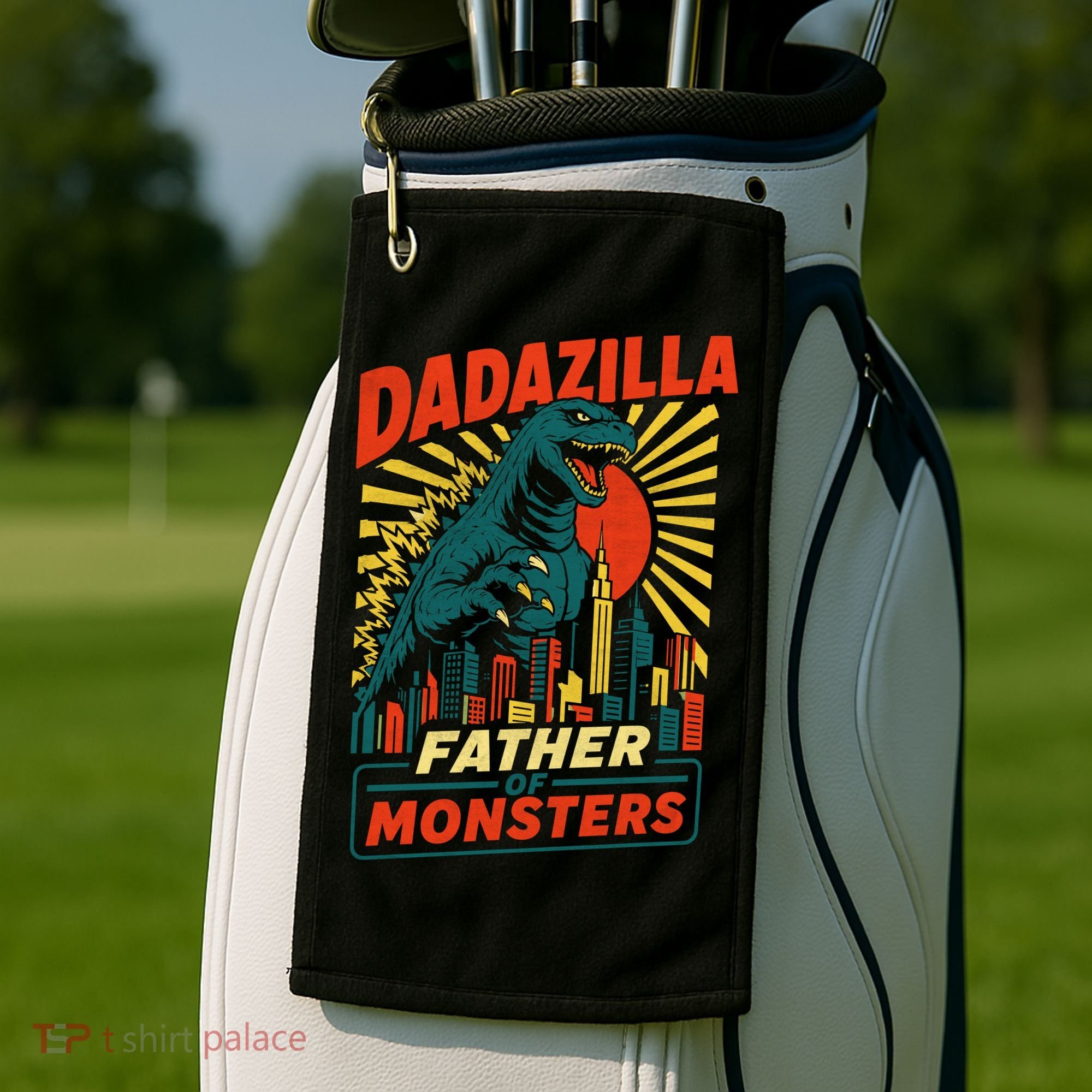 Dadazilla Father Of The Monsters Golf Towel