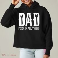 Dad Fixer Of All Things Funny Tools Dad Gifts Ladies Heavyweight Boxy Pullover Hoodie thumb 0
