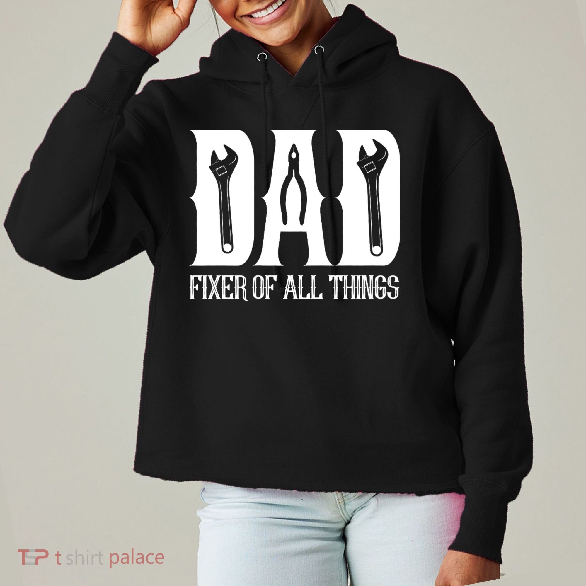 Dad Fixer Of All Things Funny Tools Dad Gifts Ladies Heavyweight Boxy Pullover Hoodie