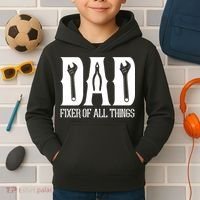 Dad Fixer Of All Things Funny Tools Dad Gifts Kids Hoodie thumb 2